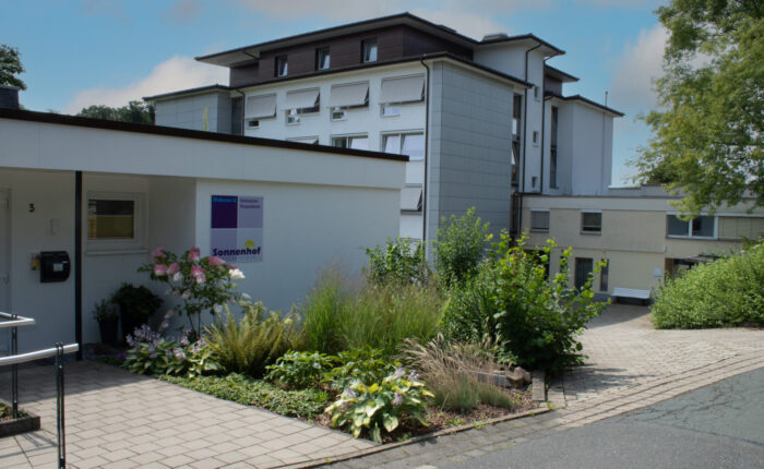 Eingangsbereich des Hospizes Sonnenhof in Obernkirchen